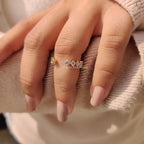 Round Diamond Wedding Band In Open Gap Style