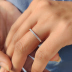 Round Cut Diamond Half Eternity Band