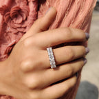 Asscher Cut 5 Stone Wedding Band