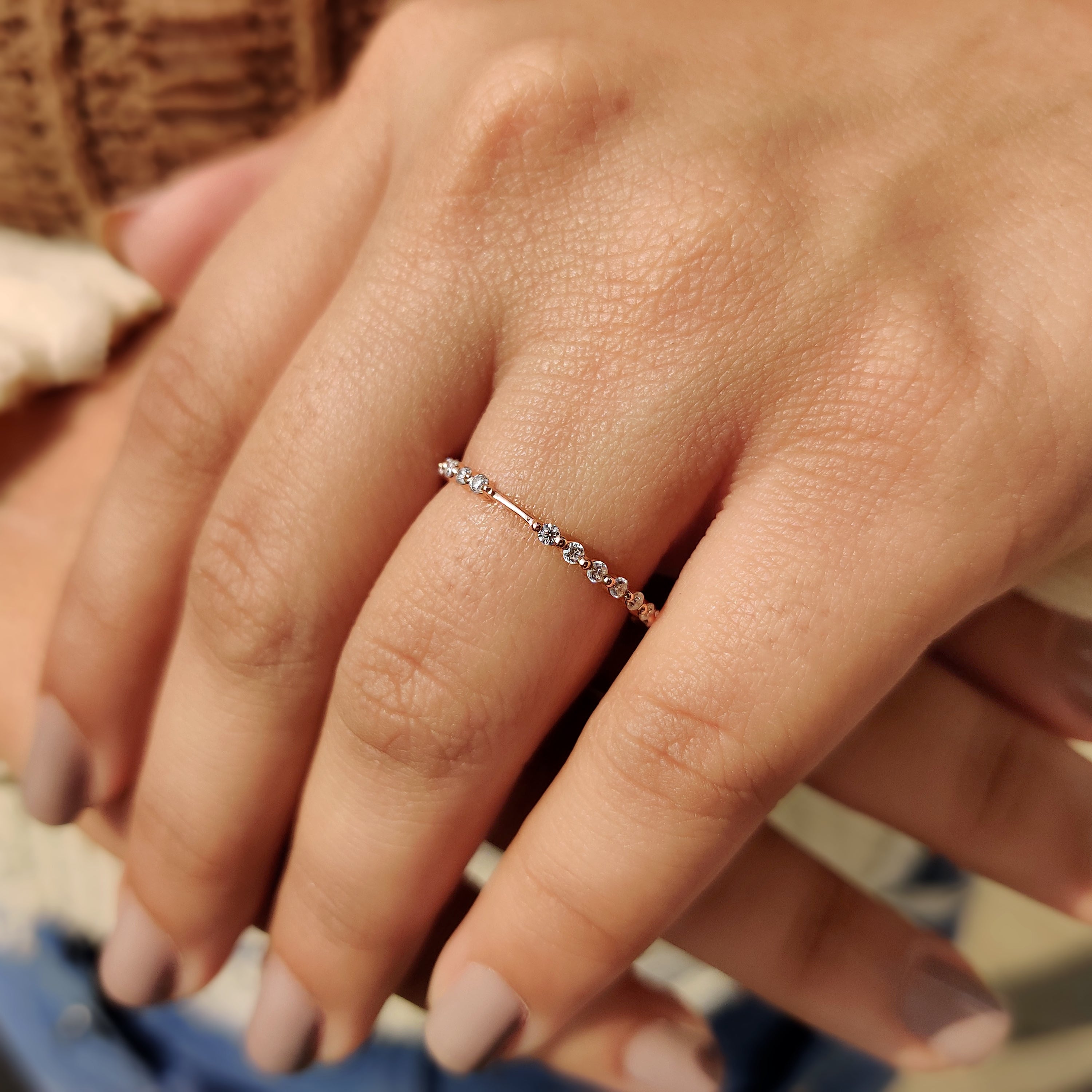 Round Cut Eternity Wedding band