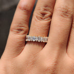 Half Eternity Marquise And Baguette Wedding Band