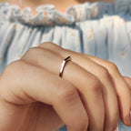 White Gold Simple comfort fit wedding band