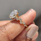 Oval Cut Diamond Ring In Rose Gold