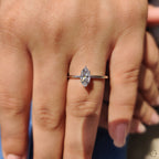 Marquise Diamond Engagement Ring In Solitaire Style