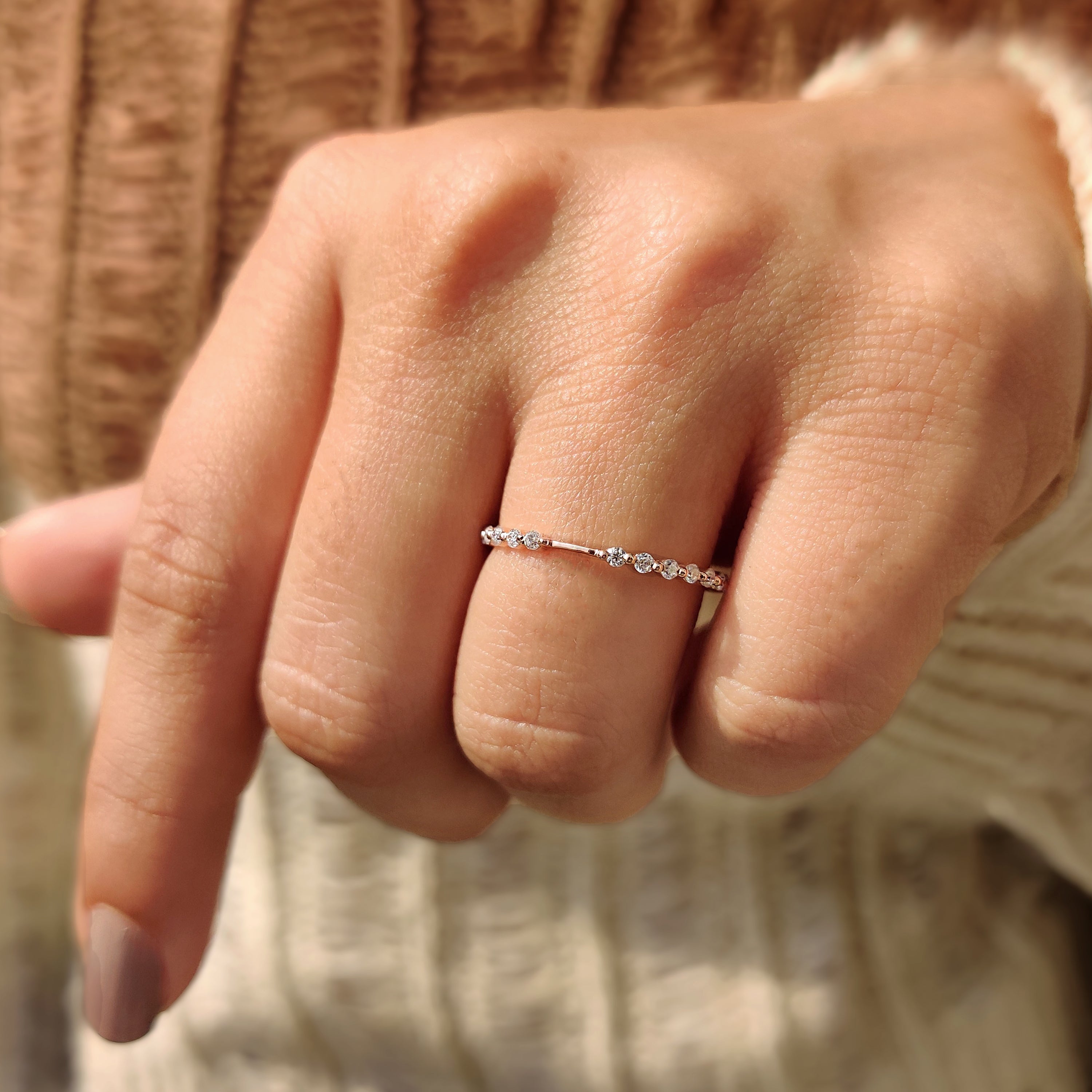 Round Cut Eternity Wedding band