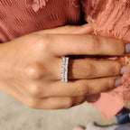 Asscher Cut 5 Stone Wedding Band