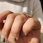 Oval Shaped Engagement Ring In Halo Milgrain Style