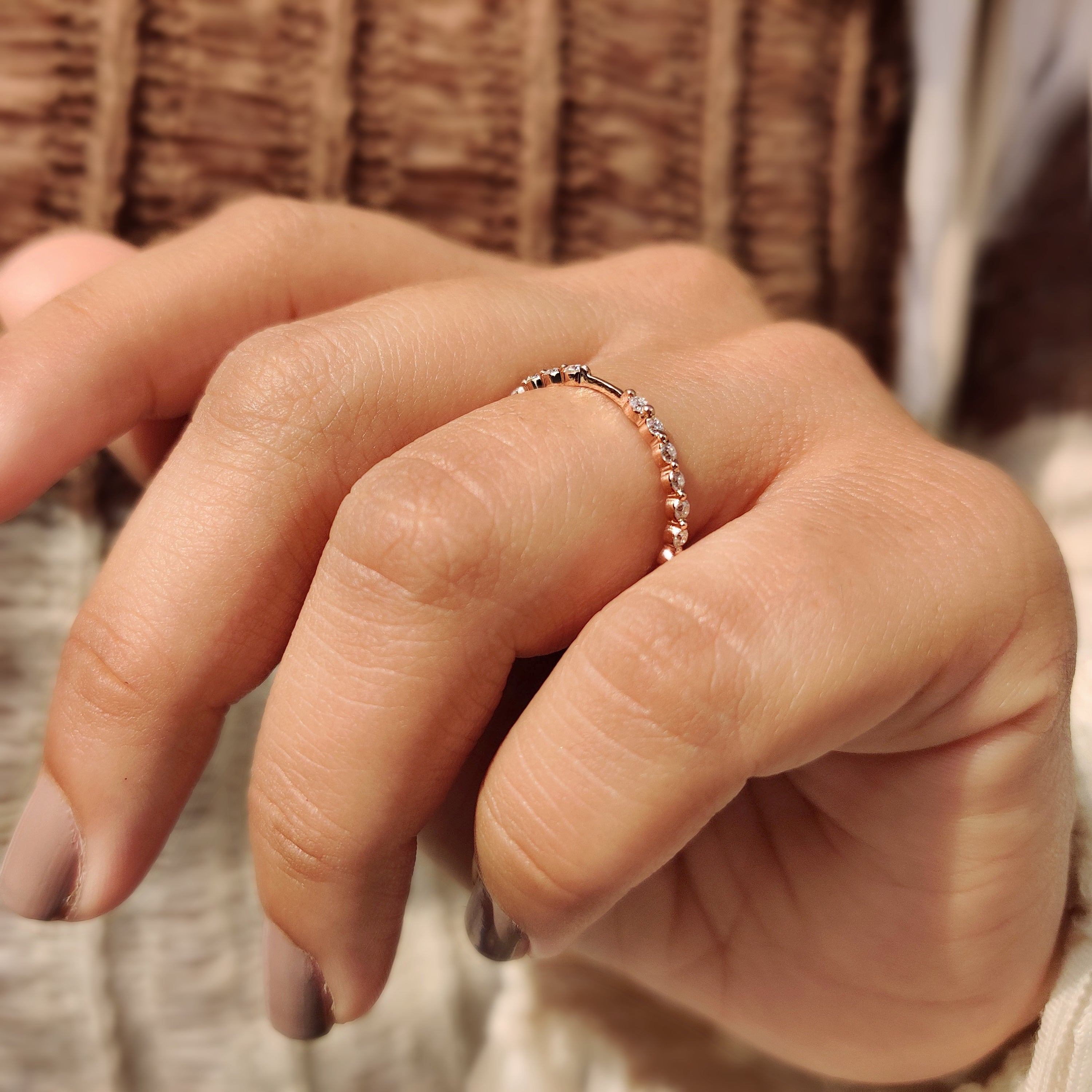 Round Cut Eternity Wedding band