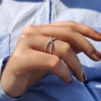 Classic Criss Cross Eternity Band In Round Cut