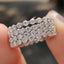 Moissanite Full Eternity Wedding Band Set