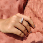 Asscher Cut 5 Stone Wedding Band