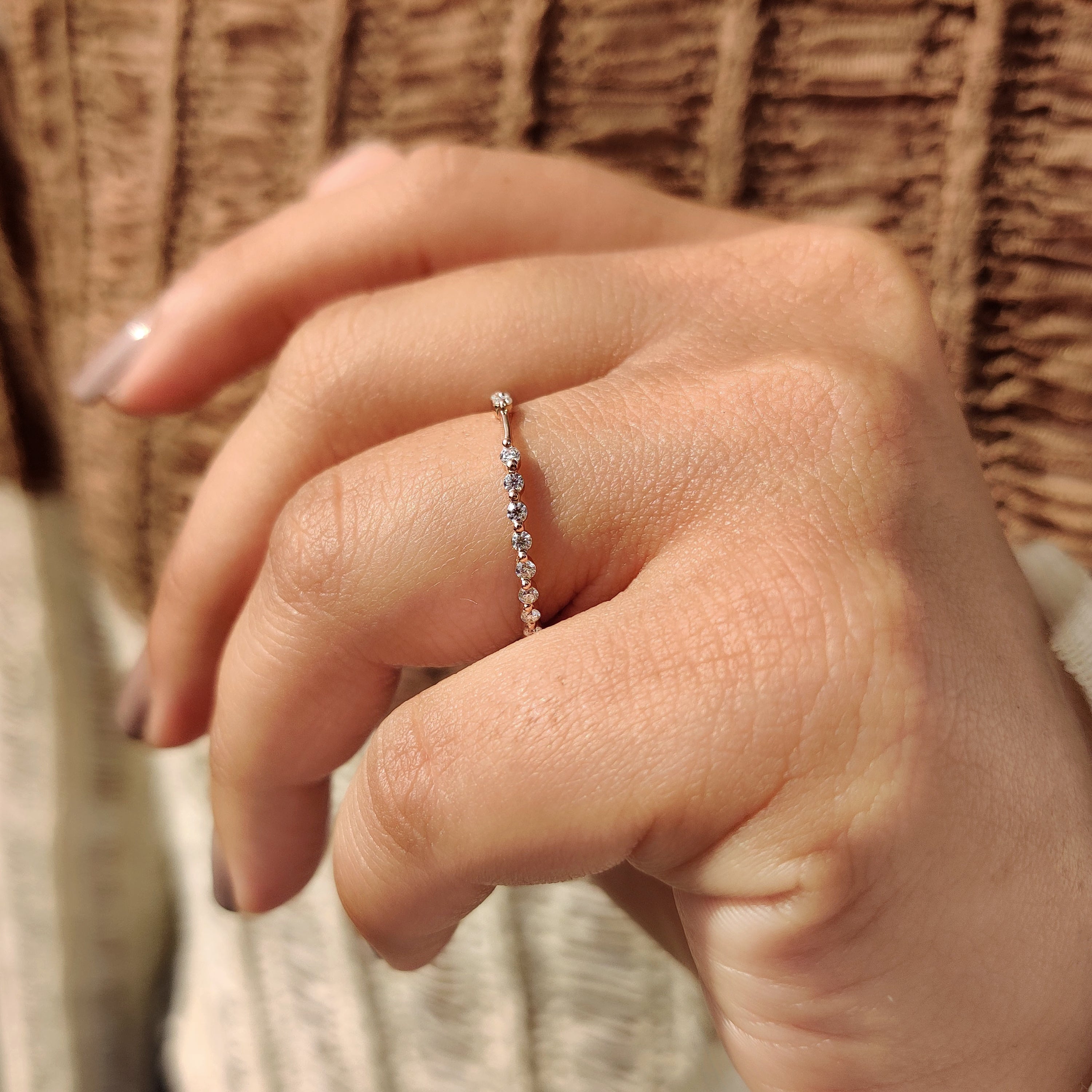 Round Cut Eternity Wedding band
