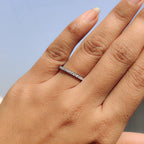 Round Cut Diamond Half Eternity Band