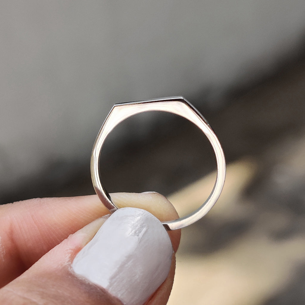 White Gold Simple comfort fit wedding band