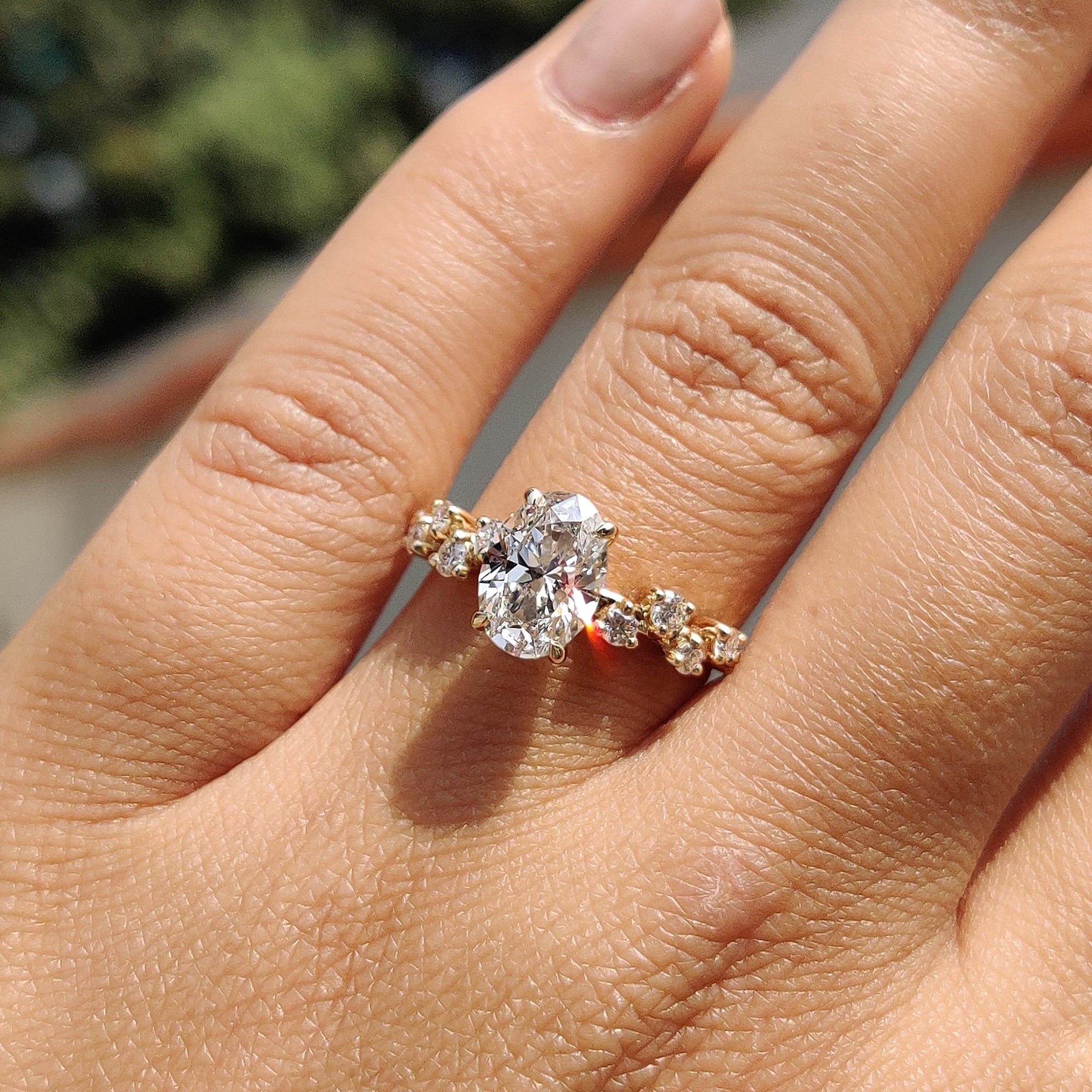 Oval Cut Diamond Ring In Rose Gold