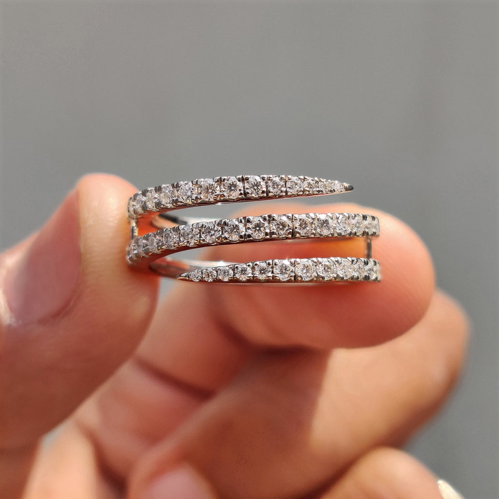 Spiral Ring - White Gold
