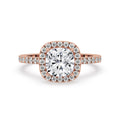 Cushion Cut Engagement Ring With Halo Style