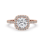Cushion Cut Engagement Ring With Halo Style
