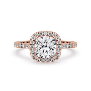 Cushion Cut Engagement Ring With Halo Style