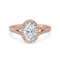 Split Shank Engagement Ring With Oval Diamond Elegance