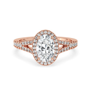 Split Shank Engagement Ring With Oval Diamond Elegance