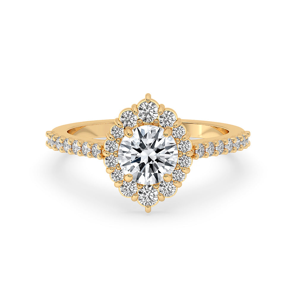 Cluster Diamond Ring With Pave Style Main image