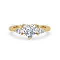 Three Stone Diamond Ring In Yellow Gold Elegance