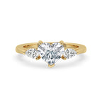 Three Stone Diamond Ring In Yellow Gold Elegance