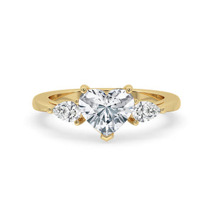 Three Stone Diamond Ring In Yellow Gold Elegance
