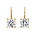 Dangle Diamond Earrings With Round Cut Diamond