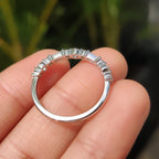 Half Eternity Wedding Band In Round And Baguette Diamond