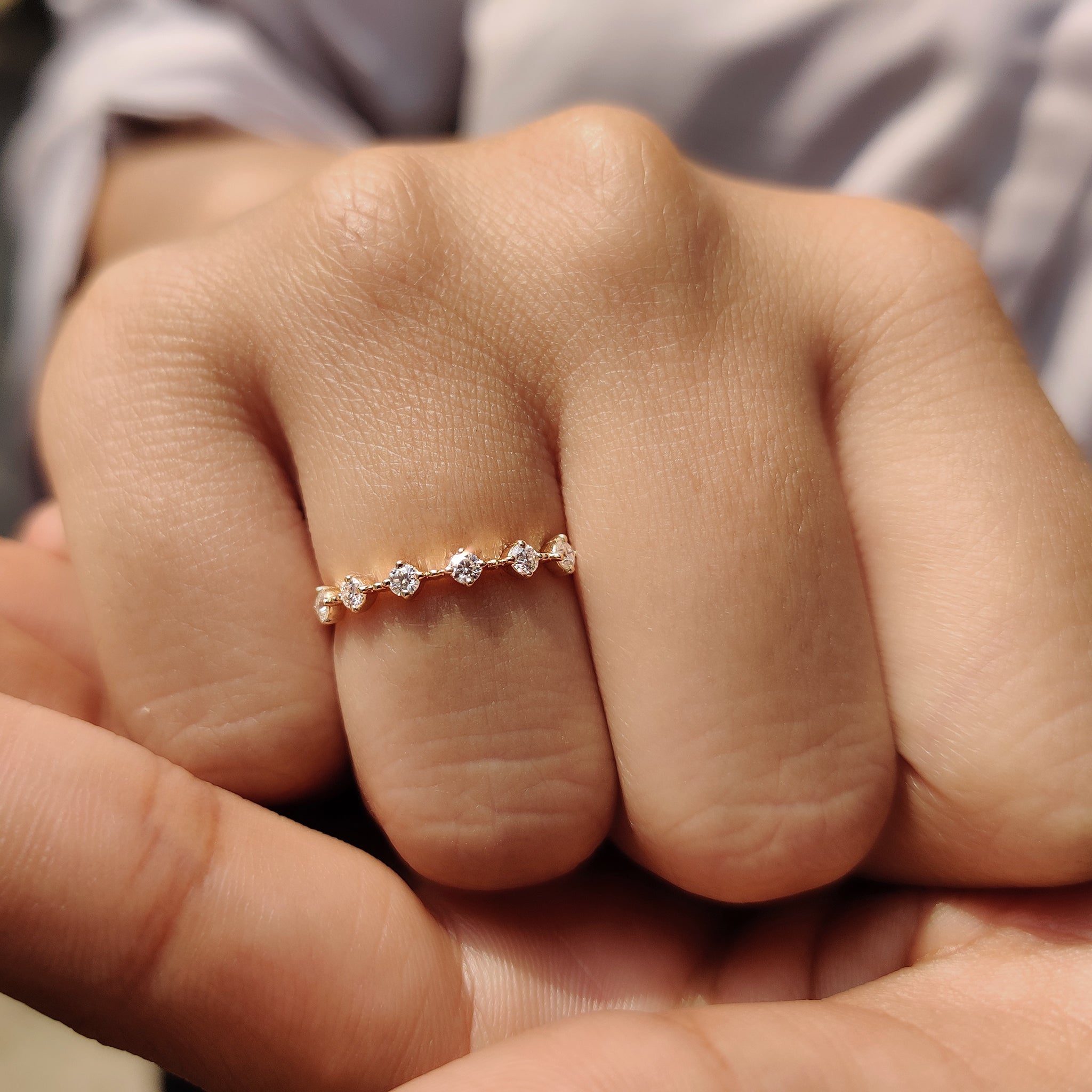 Round cut wedding band With Half Eternity Style Zweitbild