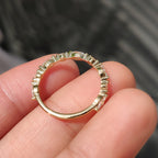 3/4 Eternity Marquise And Round Wedding Band