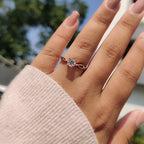 Round Diamond Twisted Engagement Ring