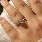 Bezel Set Round Diamond Ring in White Gold