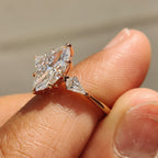 3 Stone Engagement Ring With Marquise And Kite Cut