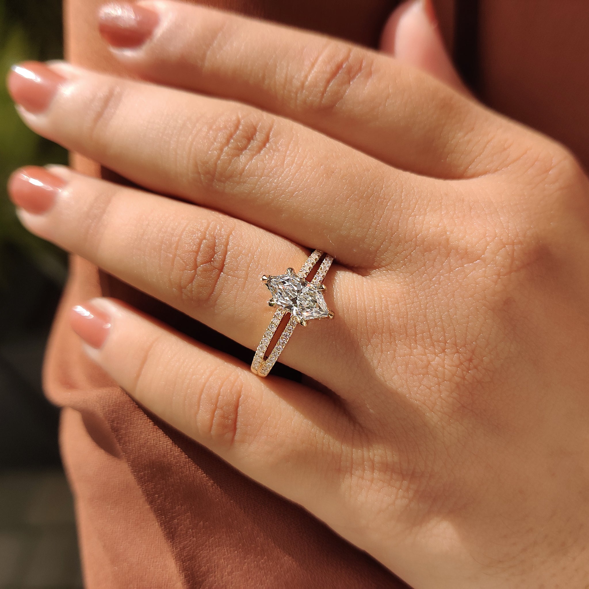 Dutch Marquise Split Shank Engagement Ring Secondary image