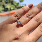 Round Cut Diamond Ring in Classic Tapered Shank