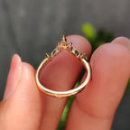 Stackable Curved Wedding Band In Yellow Gold