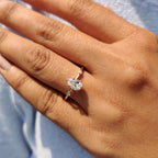 Yellow Gold Pear Cut Diamond Ring