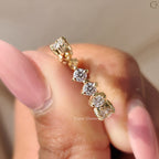 Round Diamond Wedding Band In Open Gap Style