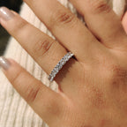 Round Cut Eternity Band In Secure Prong Setting