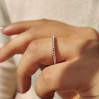 Round Cut Full Eternity Wedding Band