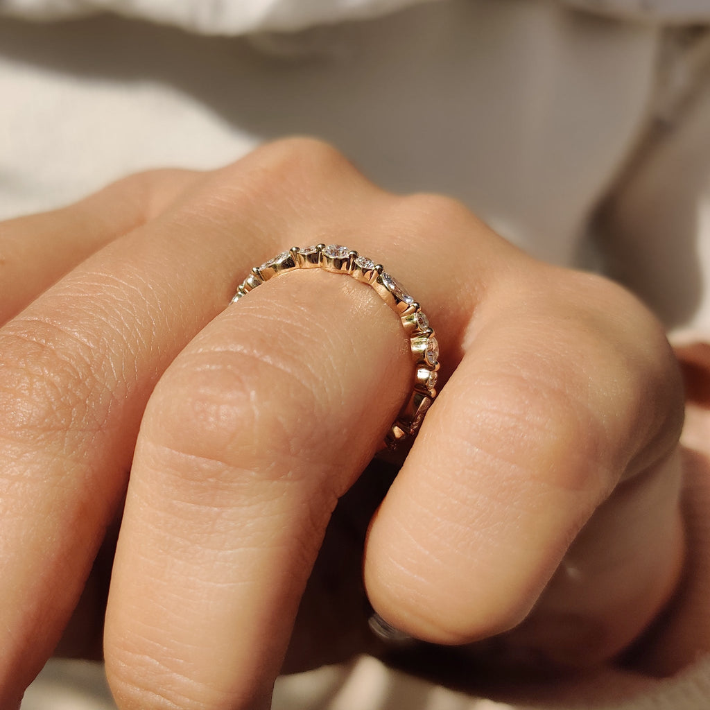 Eternity Wedding Band - Marquise and Round Diamonds