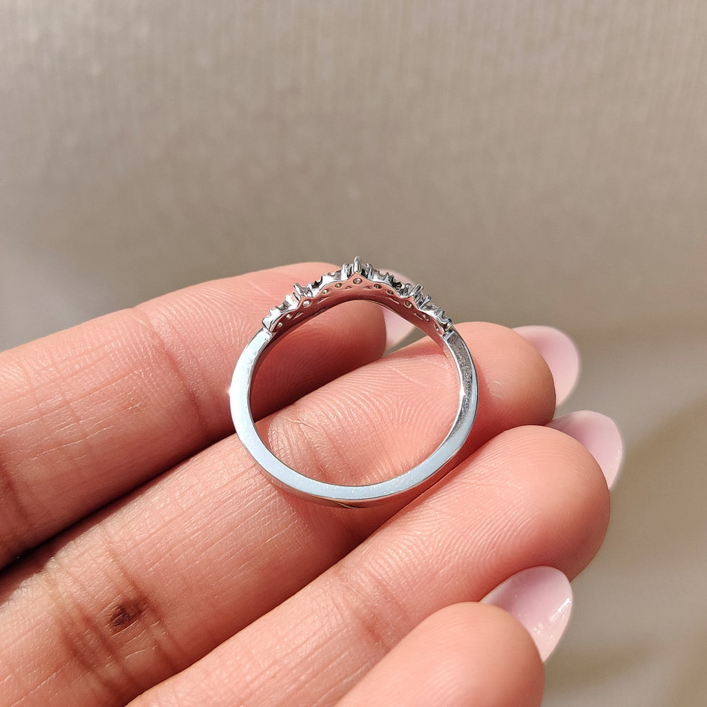 Tiara Wedding Band - Round Cut Diamonds