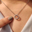 Diamond Halo Pendant in Round Circle Design