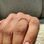 Round Cut Half Eternity Style Rose Gold Wedding Ring