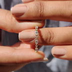 Round And Marquise Wedding Band In Half Eternity Setting