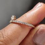 Round Diamond Wedding Band in Sleek Pave Style