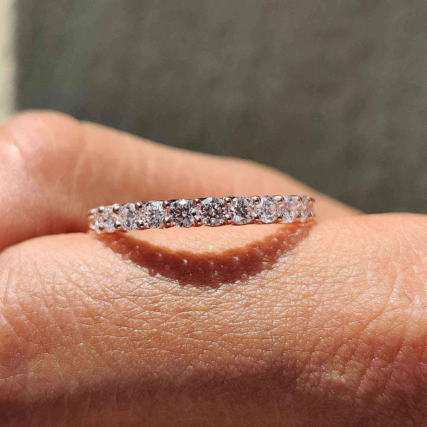 Woven Eternity Shared Prong Wedding Band